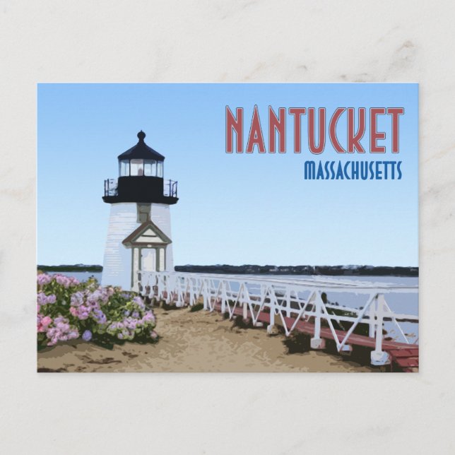 Nantucket Brant Point Leuchtturm Massachusetts Postkarte (Vorderseite)