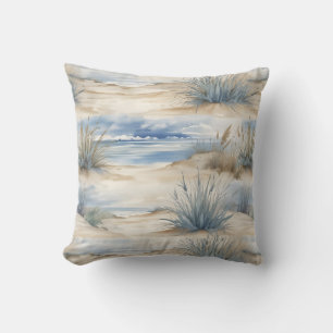 Nantucket Design Beach Aquarell Kissen