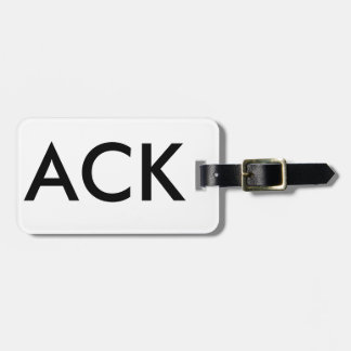 Nantucket Flughafen-Code-Gepäckanhänger - ACK Gepäckanhänger