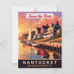 Nantucket, Häuser an der Wasserfront, Save The Date