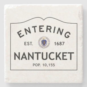 Nantucket hereinkommender Zeichen-Untersetzer Steinuntersetzer