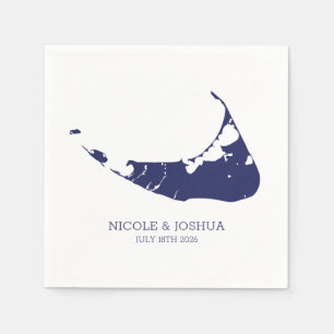 Nantucket Insel-Hochzeit Nantucket Marineblau Serviette