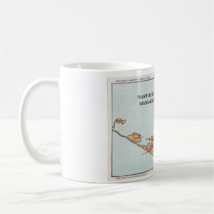 Nantucket Insel Massachusetts Vintage-Karte Tasse