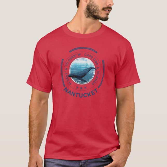Nantucket Insel Wal T-Shirt (Vorderseite)