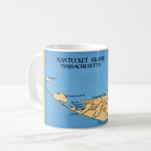 Nantucket Inselkarte Kaffeetasse
