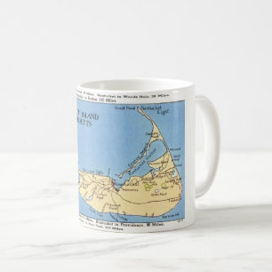 Nantucket Inselkarte Tasse