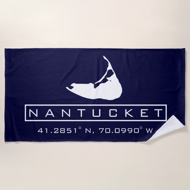 Nantucket Island Beach Handtuch (Vorderseite)