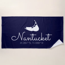Nantucket Island Beach Handtuchskript Strandtuch