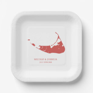 Nantucket Island Hochzeit Nantucket Rot Pappteller