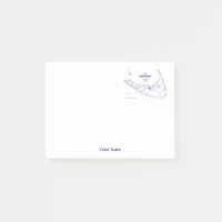 Nantucket Island MA Vintage Karte Navy Blue