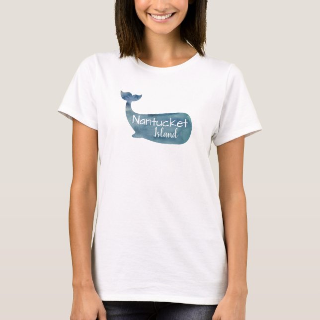 Nantucket Island Ma Whale Tshirt (Vorderseite)