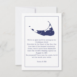 Nantucket Island Marinekarte Dankeskarte