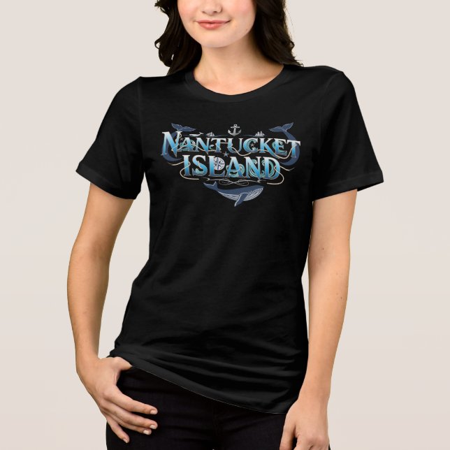 Nantucket Island Massachusetts Tri-Blend Shirt (Vorderseite)