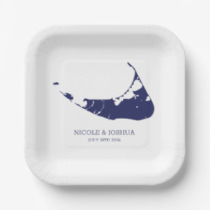 Nantucket Island Wedding Nantucket Navy Pappteller