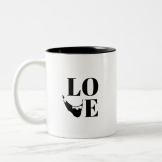 Nantucket Liebe Graphic Print Island Silhouette Zweifarbige Tasse