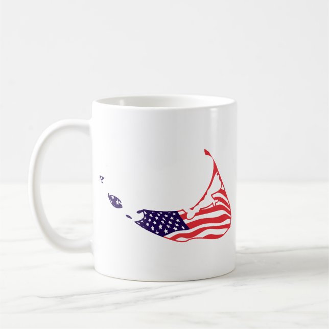 Nantucket MA - Karten-Entwurf Tasse (Links)