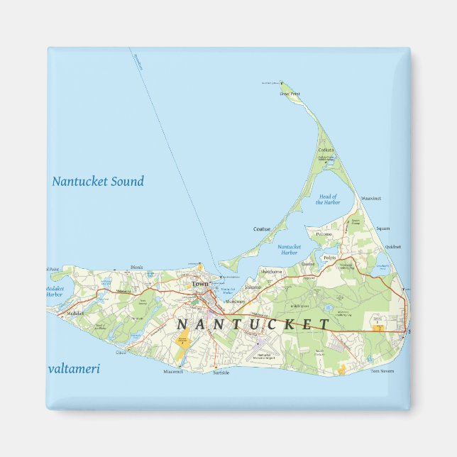 Nantucket Map Magnet (Vorne)