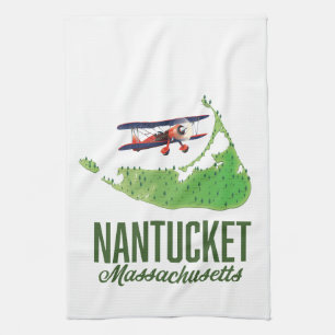 Nantucket Massachusetts Karte Geschirrtuch