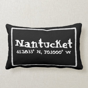 Nantucket Massachusetts Länge und Breite Lendenkissen