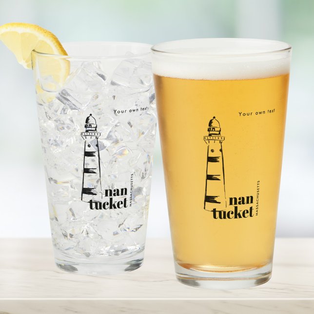 Nantucket Massachusetts Leuchtturm Bier Glas (Von Creator hochgeladen)