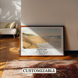 Nantucket Massachusetts Poster, Aquarell, Maßgesch Poster