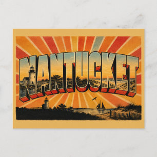 Nantucket Massachusetts Sandstrände Leuchtturm Postkarte