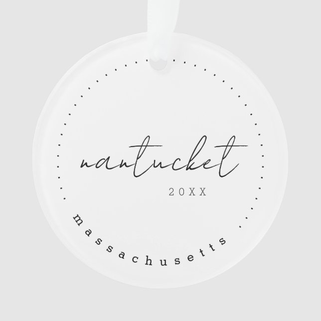 Nantucket, Massachusetts Travel Vereinte Staaten Ornament (Vorderseite)