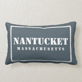 Nantucket Massachusetts umschaltbares Blaues u. Lendenkissen