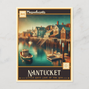 Nantucket, Massachusetts Vintage Postkarte