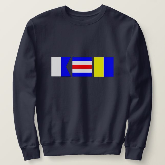 Nantucket-Nautikflagge Sweatshirt (Design vorne)