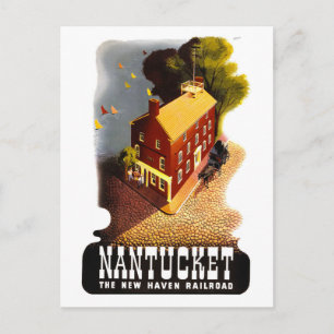 Nantucket New Haven Eisenbahnreise Postkarte