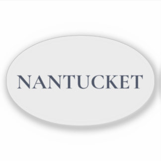 Nantucket Oval | Vornehme Küstenmode Aufkleber