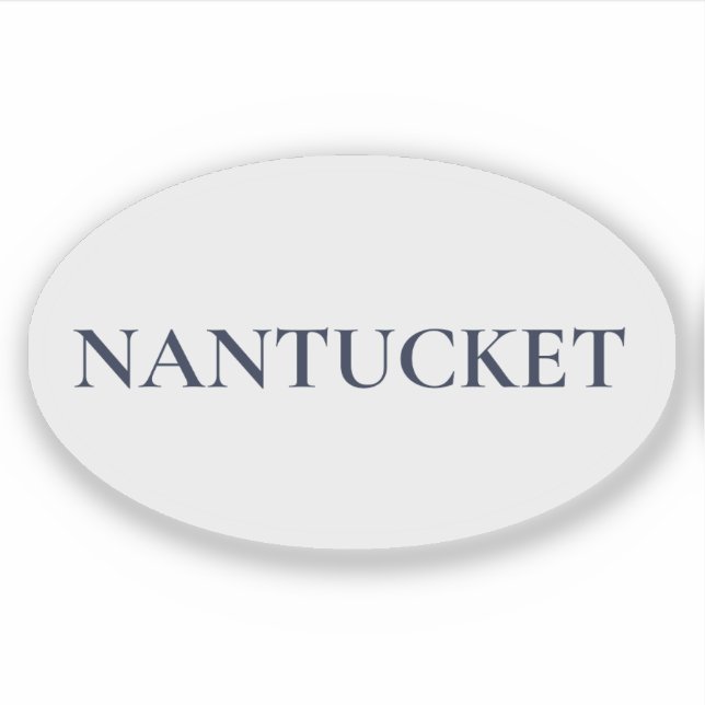 Nantucket Oval | Vornehme Küstenmode Aufkleber (Vorderseite)