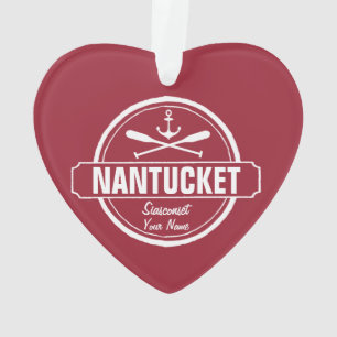 Nantucket, personalisierter Name MAs, Seeanker Ornament