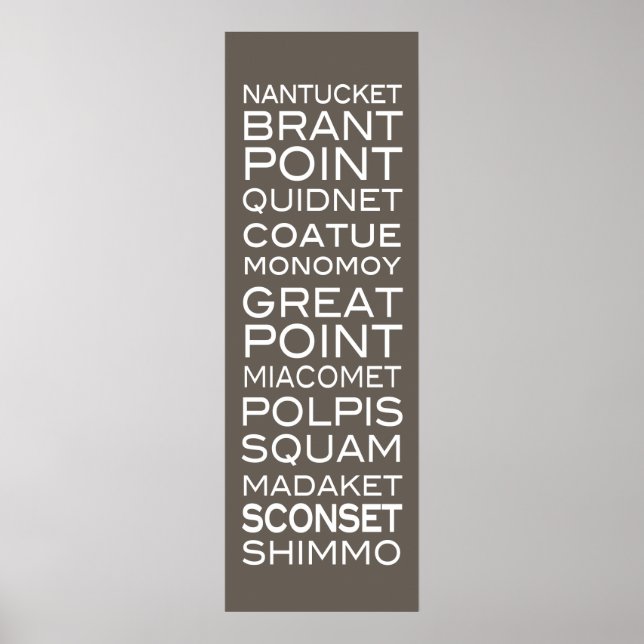 Nantucket platziert kühne moderne Poster (Vorne)