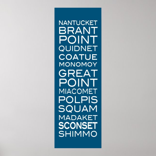 Nantucket platziert kühne moderne Poster (Vorne)