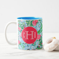 Nantucket Preppy Palm Beach Print Mit Monogramm