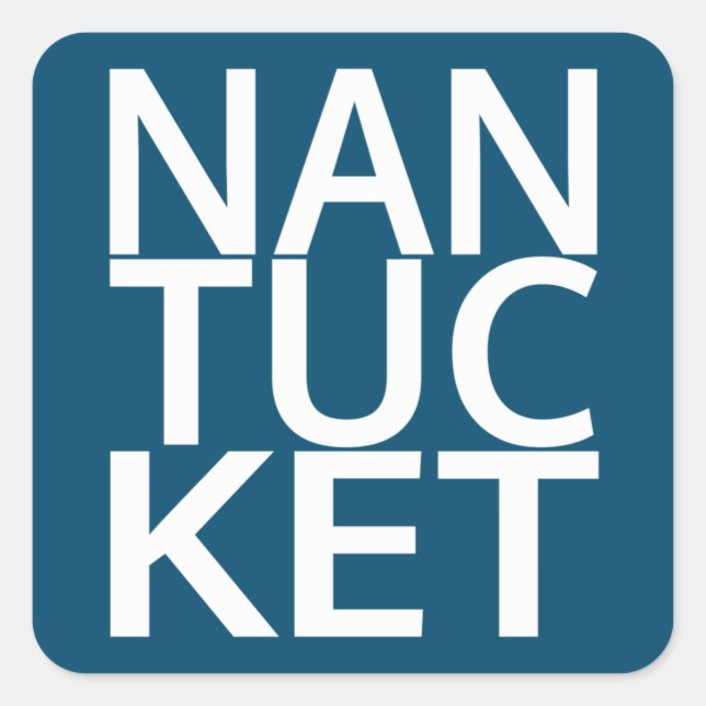 Nantucket Quadratischer Aufkleber (Vorderseite)