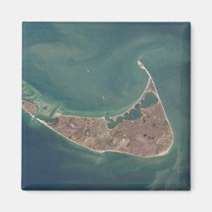 Nantucket Satelliten-Fotografie Magnet