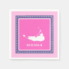 Nantucket (Sconset) Rosa Cocktail Napkins Serviette