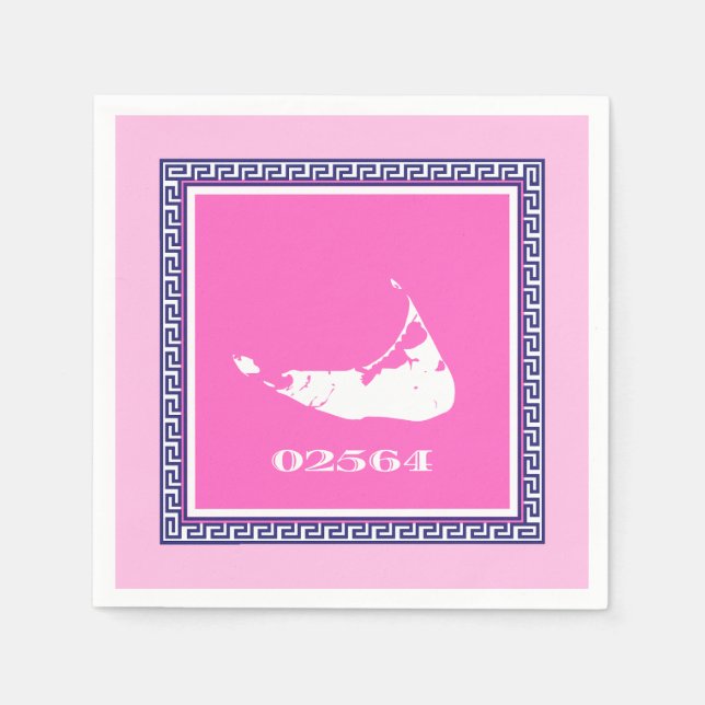 Nantucket (Sconset) Rosa Cocktail Napkins Serviette (Vorderseite)