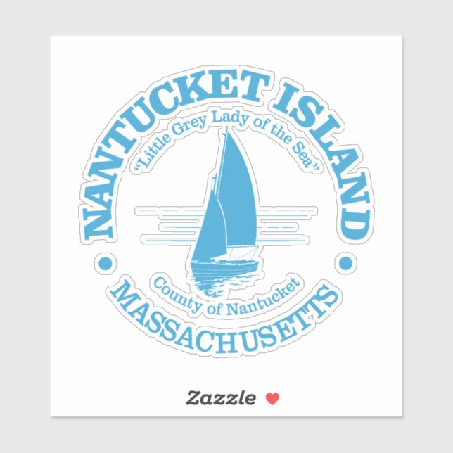 Nantucket (Segelboot) Aufkleber (Blatt)