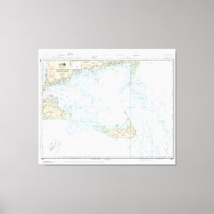 Nantucket Sound and Approaches Nautical Chart 1323 Leinwanddruck