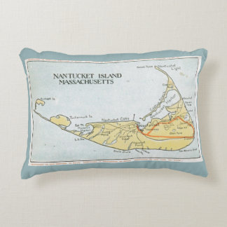 Nantucket Vintage-Kartenkissen 3 Zierkissen
