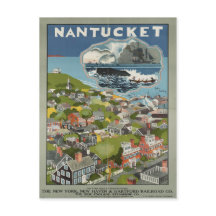 Nantucket Vintage Reise Postkarte