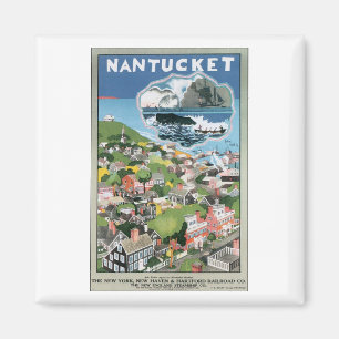 Nantucket Vintage-Reiseposter Magnet