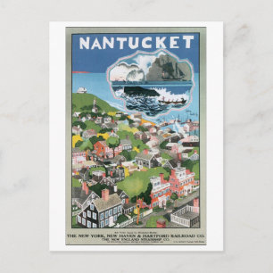 Nantucket Vintage-Reiseposter Postkarte
