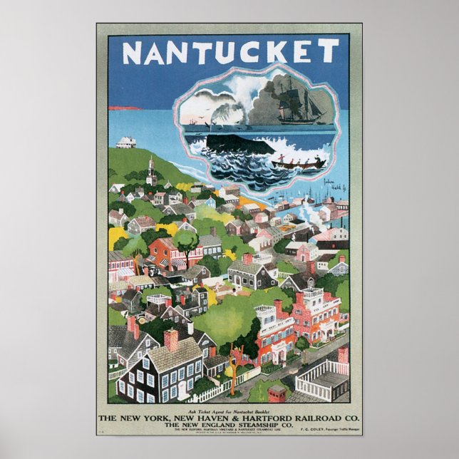 Nantucket Vintage Travel Poster (Vorne)
