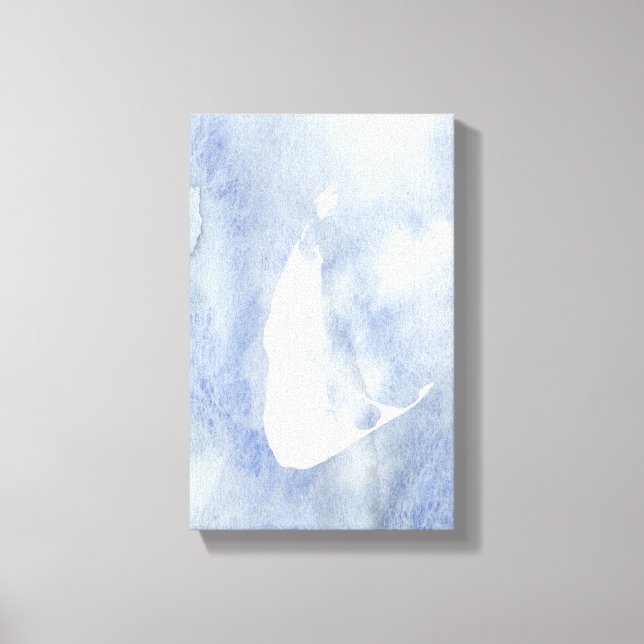 Nantucket Watercolor-Leinwand Leinwanddruck (Vorderseite)