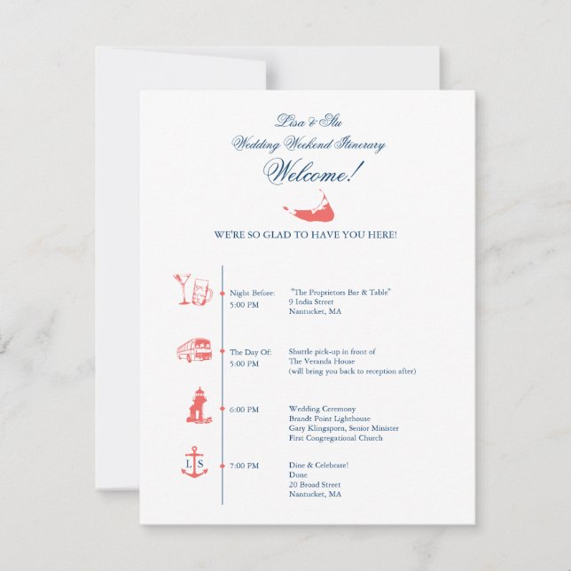 Nantucket Wedding Reception Terminkalender (Vorderseite)